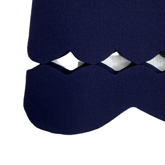 CLUB MONACO Atrina Blue Cut Out Scalloped Hem High Waist Skirt Old Money 6 - Picture 7 of 12